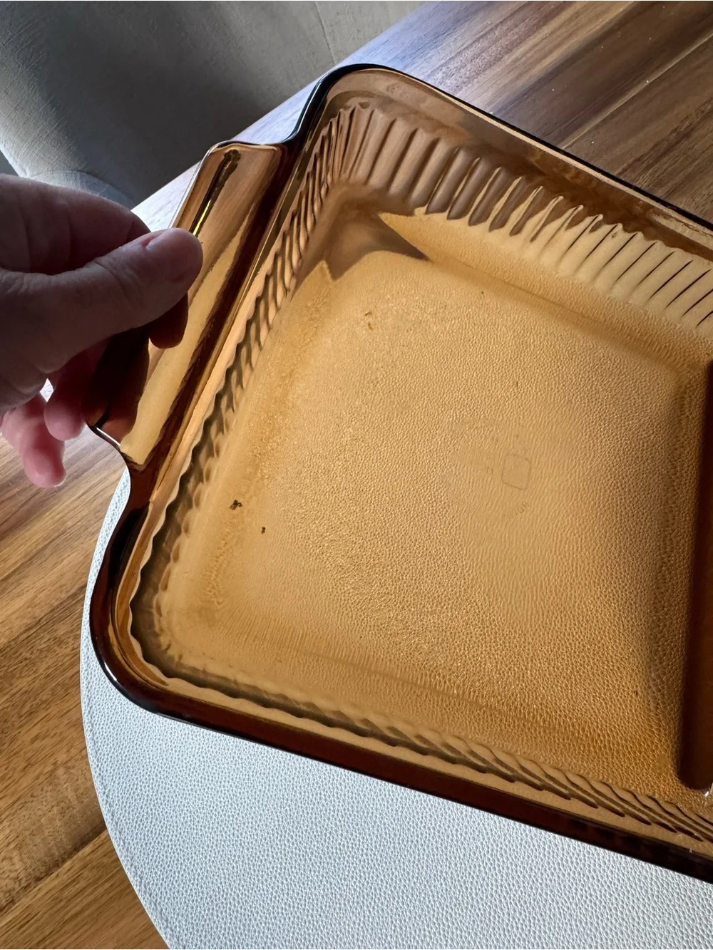 Vintage Anchor Hocking Amber 1.5 Qt Glass Baking Dish